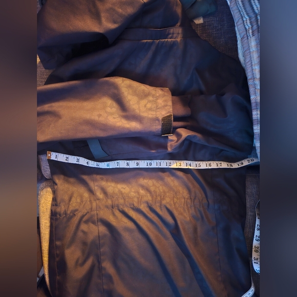 Michael Kors Women's Hooded Rain Jacket Black Faint PrintvSize M- 20ptp - Picture 8 of 8